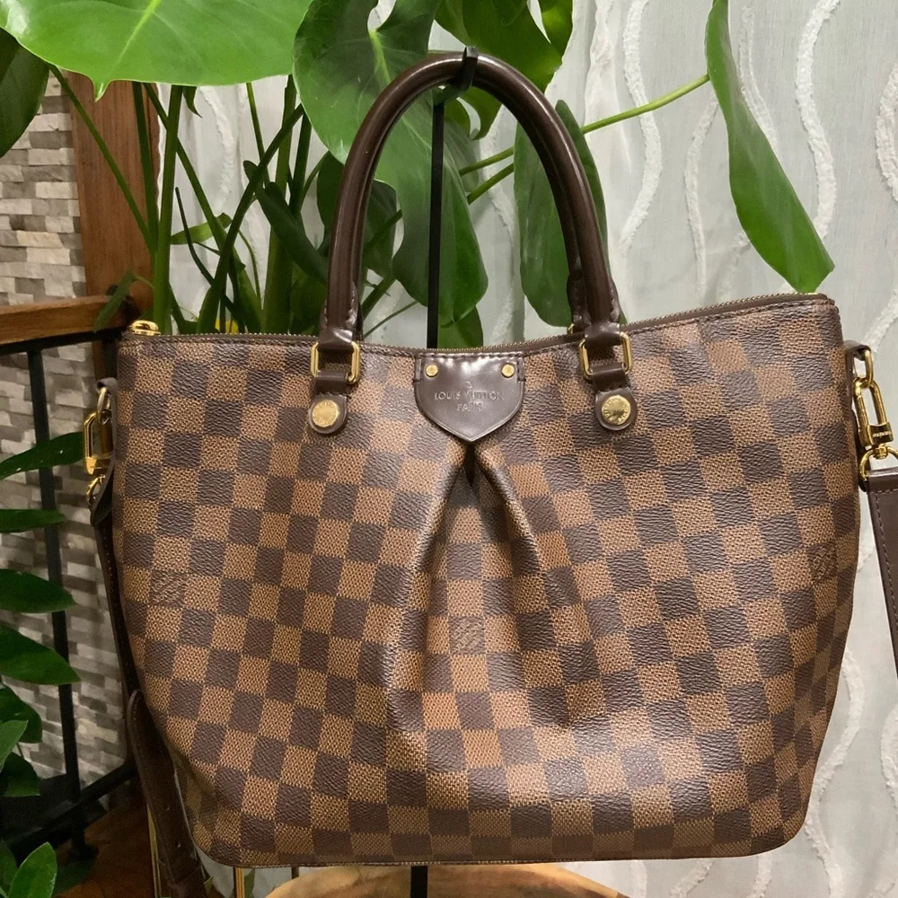 Louis Vuitton Brown Damier Sienna Satchel with Red Cherry Charm Dust Bag - Picture 5 of 17